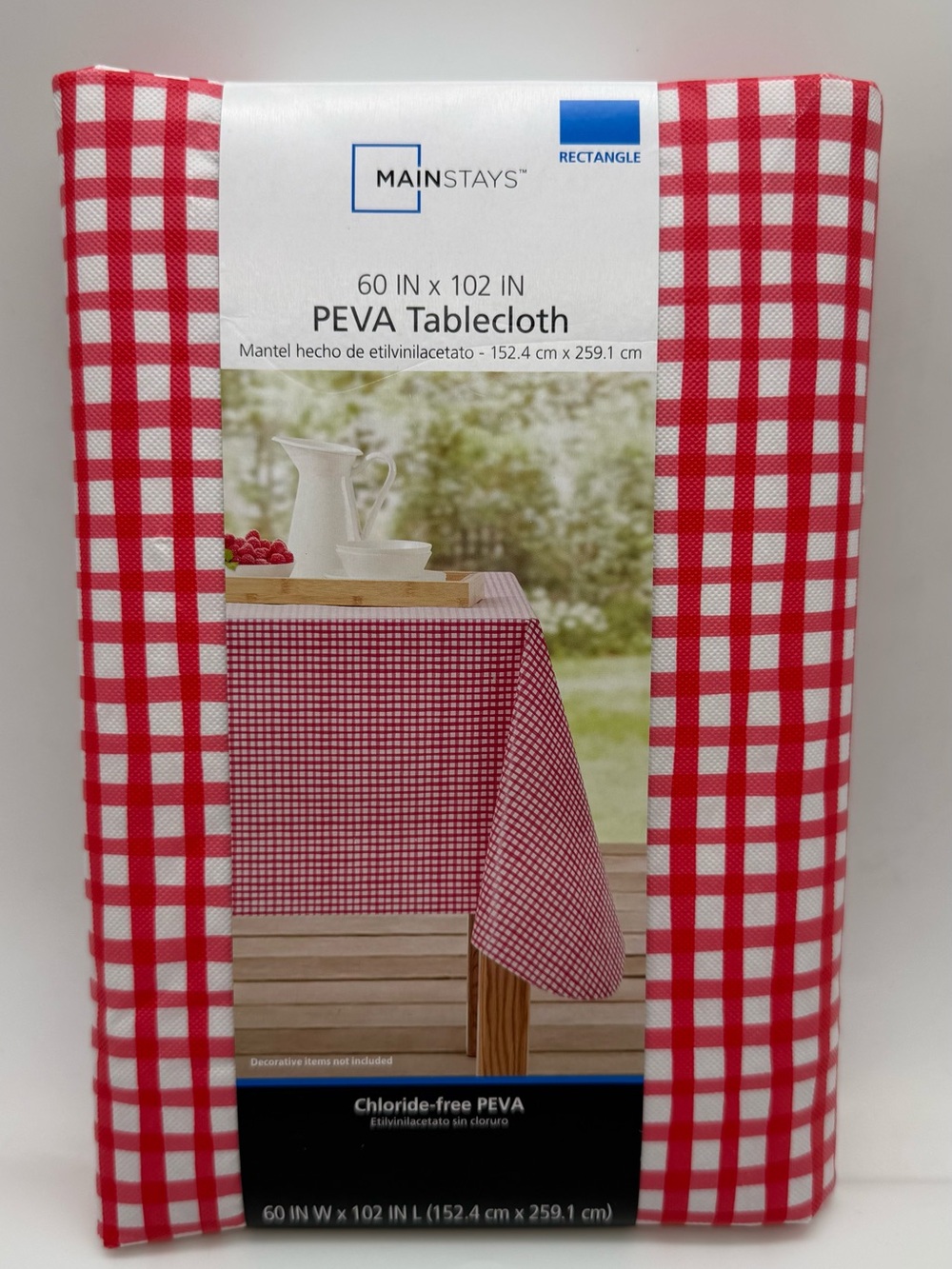 Mainstays Red and White Gingham Tablecloth